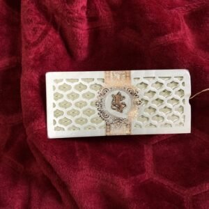 Laser Cut 4-Fold Wedding Card in Gracial Green 018