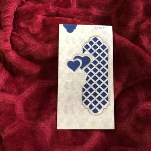 Silver Blue Pull Out Pouch Wedding Card 027