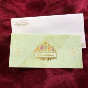 Simple 2 Fold Design Wedding Invitation Card 034