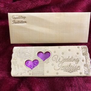 Simple 5 Fold Wedding Invitation Card in Elegant Design 035