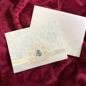 Simply Elegant & Unique Wedding Card With Ganesh 061