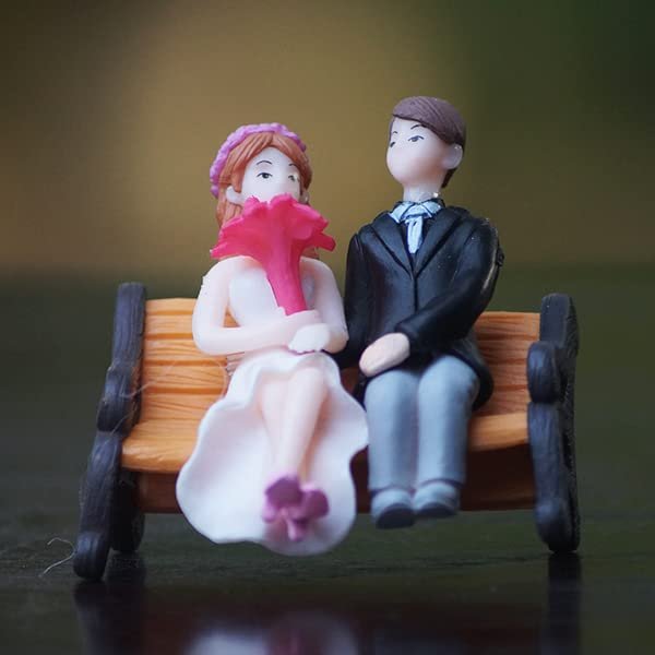 Mini Couple on Bench Showpiece