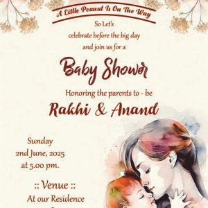 Buy Baby Shower Invitation Card Online Goa 064