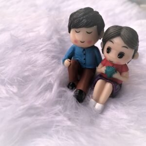 iDream Romantic Blue and Red Couple Showpiece (Perfect Gift for Lovers and Partners)