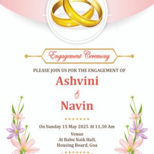 Buy Engagement Invitation Card Goa Bulk Order 071
