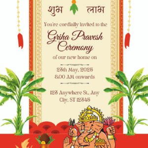 Buy Housewarming Card with Ganesh Griha Pravesh 077