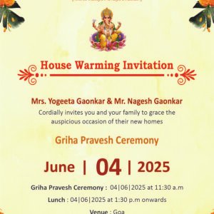 Buy Housewarming Invitation Cards With Ganesh Design 079