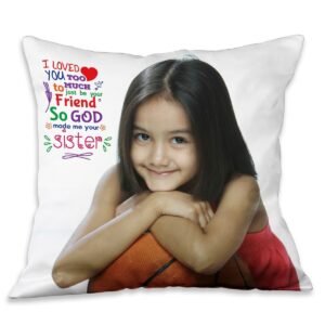 Personalised Sublimation Satin Cushion Cover (High-Quality Cotton with Multicolour Print)