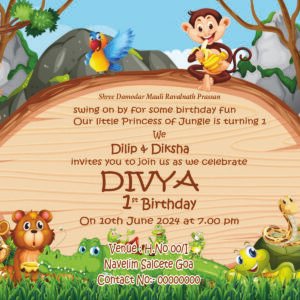 Buy Jungle Theme Birthday Cards Goa Bulk Available 065