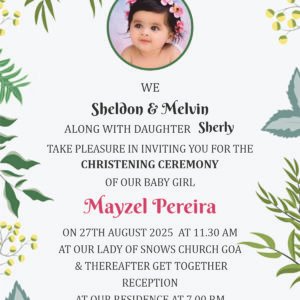 Buy Baby Christening Ceremony Cards Goa Bulk Order 068