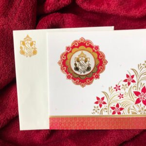 Elegant Golden Ganesha Wedding Invitation 116