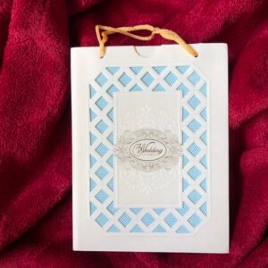 Premium White Laser Cut Wedding Card 119