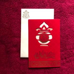 Wedding Invitation Card – Royal Red Kalash Design - 259