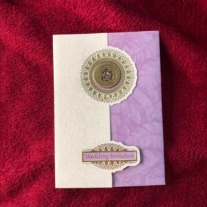 Elegant Ivory & Lavender Wedding Invitation Card  - 270